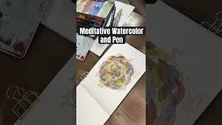 Thumbnail: Swirl - repetitive and meditative watercolor and pen.