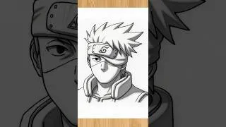 Thumbnail: Kakashi Hatake outline drawing easy - Anime drawing - kakashi drawing - #shorts #kakashi #anime