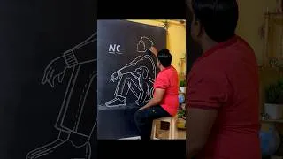 Thumbnail: How to draw boy sitting with dog 🐕 #art #drawing #shorts