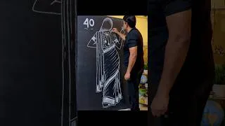 Thumbnail: How to draw Indian women using number 40 😍 #art #drawing #shorts