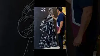 Thumbnail: How to draw women holding pot using number 57 😍 #art #drawing #shorts