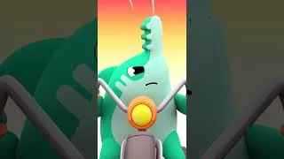 Thumbnail: ⏰ Hickory Dickory Dock Race 1 🚗 Shark Academy #Shorts #YouTubeKids #KidsSongs