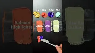 Thumbnail: Can You Guess the Color? Salmon Highlighter?! 👀🎨 #colormixing  #satisfying #asmr #sharkzhan