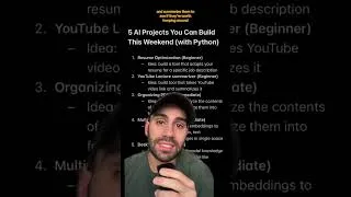 Thumbnail: 5 AI Projects You Can Build This Weekend #python #ai