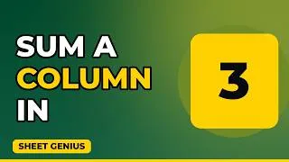 Thumbnail: Sum a Column in 3 Seconds — SUM Formula #shorts