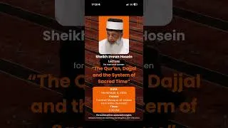 Thumbnail: The Quran, Dajjal & The System of Sacred Time - 8th November 2025, Central Mosque Of Lisbon @2:30pm