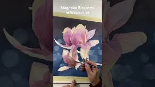 Thumbnail: Finishing my magnolia watercolor demonstration.