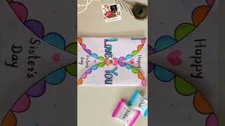 Thumbnail: 😍 Don't Miss🎉 Beautiful 💕 Happy Sister's Day Card/Gift Idea for Sister🫰#youtubeshorts #viral #shorts