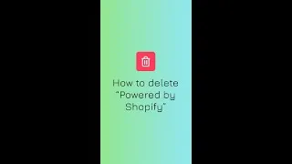 Thumbnail: How to delete link "Powered by Shopify" #shopifyentrepreneur #entrepreneur #shopifycommunity