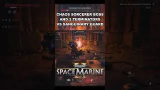 Thumbnail: My first fight against The Chaos Sorcerer Boss GULP! #spacemarine2 #warhammer40k #gaming #bossfight