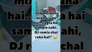 Thumbnail: “Lab mein itna mix ho raha hai… lagta hai sample nahi, DJ remix chal raha hai!” 😄