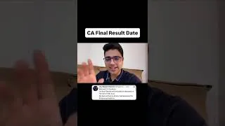Thumbnail: CA Final Result Date Announced #icai #cafinal #castudents #cainter #cafoundation