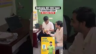 Thumbnail: Challenging NEET 2026 Topper to Solve Rubik's Cube✌️| AIR-2 Panshul 715/720 in Re-NEET from ALLEN