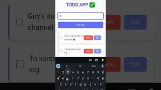 Thumbnail: Build a Todo App with ReactJS ✅ #webdevelopment #reactjsproject #shortsfeed #codingvideos #reactjs