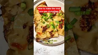 Thumbnail: Viral One-Pan Dumplings 🥟 Ingredients in description