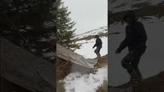 Thumbnail: Bushcraft above the tree line hits different! #alone #wintercamping #bushcraft #survival
