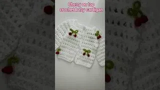 Thumbnail: crochet cherry on top baby cardigan #crochetbaby #crochetcardigan #crochetsummer #crochet #handmade