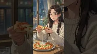 Thumbnail: POV: Pizza Tastes Better When It’s Raining 🍕🌧️| Ghibli Style ASMR ✨ | #shorts #pizzanight #ghibli
