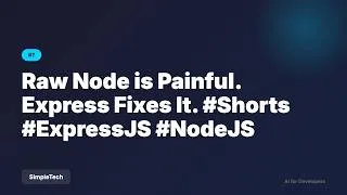 Thumbnail: Raw Node is Painful. Express Fixes It. #Shorts #ExpressJS #NodeJS