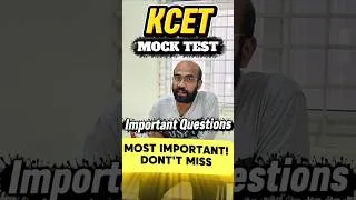 Thumbnail: KCET Mock Test | Very Important #simplifiedminds #kcet2026 #mocktest #importantquestions