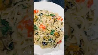 Thumbnail: Simple sea food pasta   #food #pasta #seafood #livingalonediaries