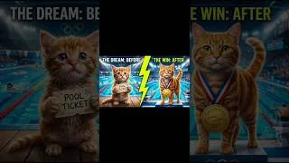 Thumbnail: You Won't Believe How This Tiny Kitten BECAME A POOL CHAMPION!  #video #cat