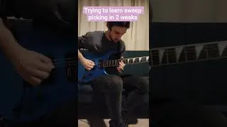 Thumbnail: Day 7 of Trying to Learn Sweep Picking #shorts