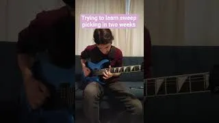 Thumbnail: Day 6 of Trying to Learn Sweep Picking #shorts