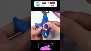 Thumbnail: Making Dolphins Superheroes Spider-man, Hulk, Captain America with Polymer Clay #Short