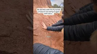 Thumbnail: Touching Uluru for the first time on our travels from Cairns to Uluru! #uluru #travelfamily
