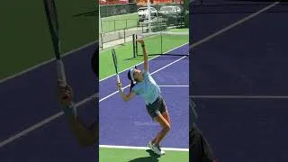 Thumbnail: Emma Raducanu Beautiful Serve Slow motion [Back View]