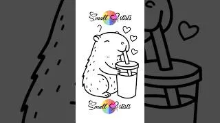 Thumbnail: FULL VIDEO ON CHANNEL NOW ‼️ How To Draw Capybara #drawing #drawing4kids #art #capybara #animation