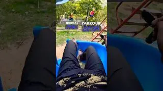 Thumbnail: Normal vs Parkour POV 😨⏱️ | Which is the Fastest ? #jump #parkour #shorts