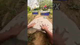 Thumbnail: Normal vs Parkour POV 😨⏱️ | Which is the Fastest ? #jump #parkour #shorts