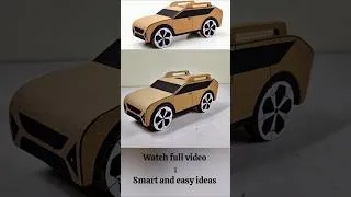 Thumbnail: DIY Carboard car craft #cardboardcar #diy #schoolproject #cardboardcraft #toys #diycrafts