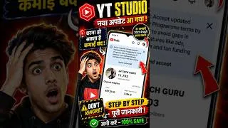 Thumbnail: Action Required: Accept Updated YouTube Partner Programme Terms 31 January 2027 #shorts #ytstudio