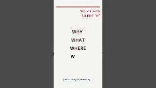 Thumbnail: English Pronunciation: Words with Silent H