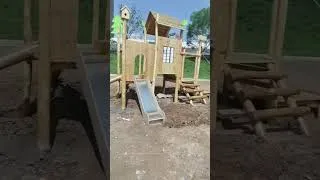 Thumbnail: Our tough outdoor timber play setup keeps kids active and challenged outdoors! #outdoorplayground