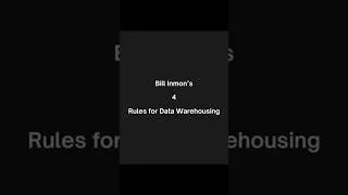 Thumbnail: The Father of Data Warehousing: Bill Inmon’s 4 Golden Rules #dataengineering #datawarehousing