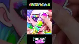 Thumbnail: 💖Paper DIY💖 KPOP DEMON HUNTERS Rumi butterfly girl colorful  Hair + Makeup + Fashion P.t5 #short