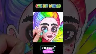 Thumbnail: 💖Paper DIY💖 KPOP DEMON HUNTERS Rumi butterfly girl colorful  Hair + Makeup + Fashion P.t4 #short