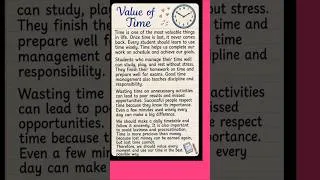 Thumbnail: Value of Time Essay in English 150 Words Importance of Time