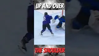 Thumbnail: OVER the SHOULDER GOAL #shorts #hockey #goals #nhl #goalie #hockeygoals