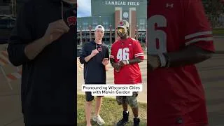 Thumbnail: Pronouncing Wisconsin cities with Melvin Gordon 🔥 #cfb #wisconsin #funny #fyp