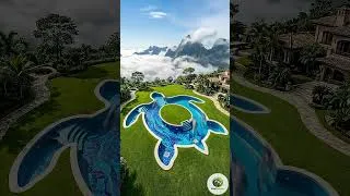 Thumbnail: Amazing Turtle pool next to mountains.  #diy #remodelingexperts #renovation #outdoors #luxurydes