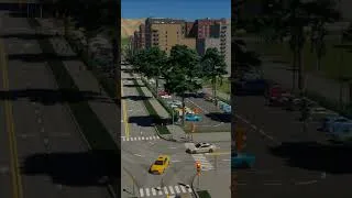 Thumbnail: Crossroad View with Busy Parking Lot | Cities Skylines 2 #1 #snazzyzone #citiesskylines2