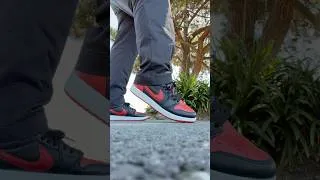 Thumbnail: Air Jordan 1 ‘Banned’ Low On Feet #nike #airjordan #sneakers