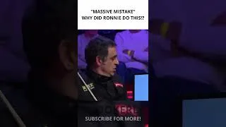 Thumbnail: Massive Mistake BY Ronnie O'Sullivan 😱😱 WHY DID HE DO THIS! 😔