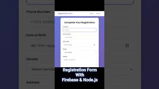 Thumbnail: 📝 Registration Form with Firebase & Node.js #firebase #nodejs #coding
