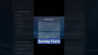 Thumbnail: 📋 Survey Form | HTML CSS JavaScript Project #htmlcssjs #survey #coding